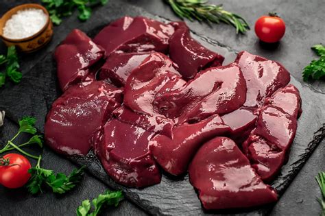 Sliced and cooked beef liver