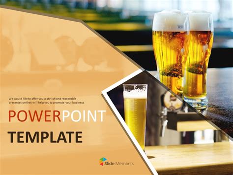 A Glass of Cold Beer Free PPT Template