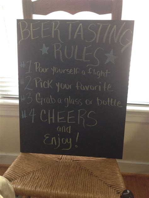 Beer Tasting Rules