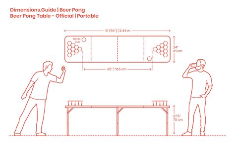 Guide to Beer Pong Table Dimensions Beer pong table dimensions, Beer pong tables, Beer pong