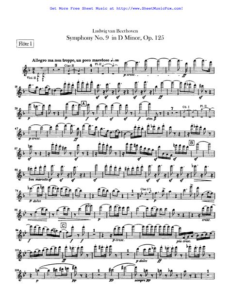beethoven 9th symphony piano notes