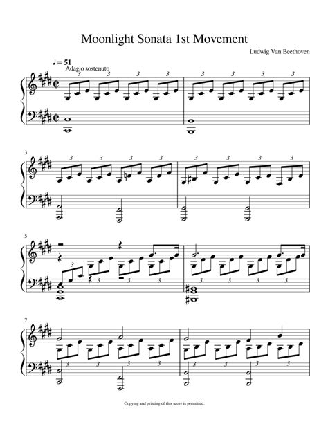 beethoven moonlight sonata 1st movement midi