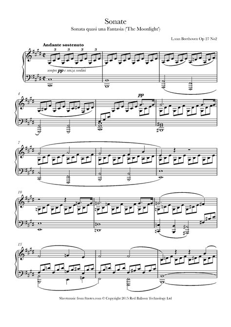 beethoven moonlight sonata keyboard notes