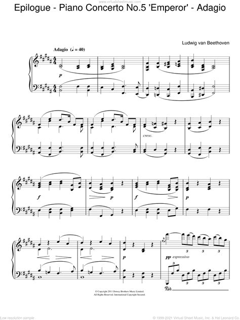 beethoven piano concerto 5 adagio