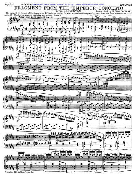 beethoven piano concerto 5 score