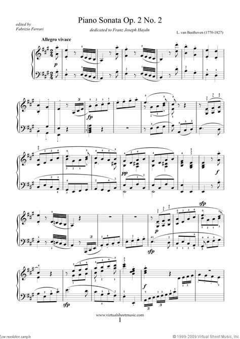 beethoven piano sonata op 2