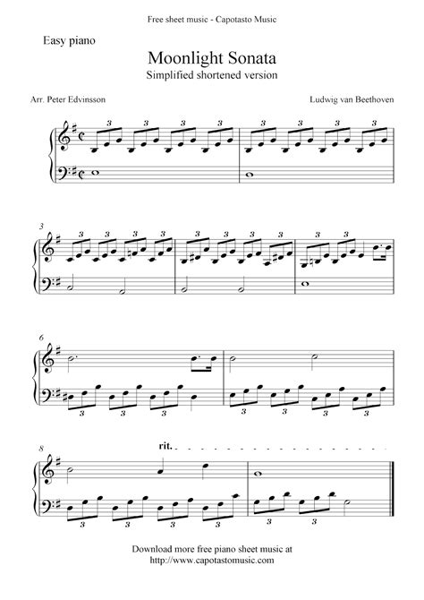 beethoven piano sonatas free sheet music