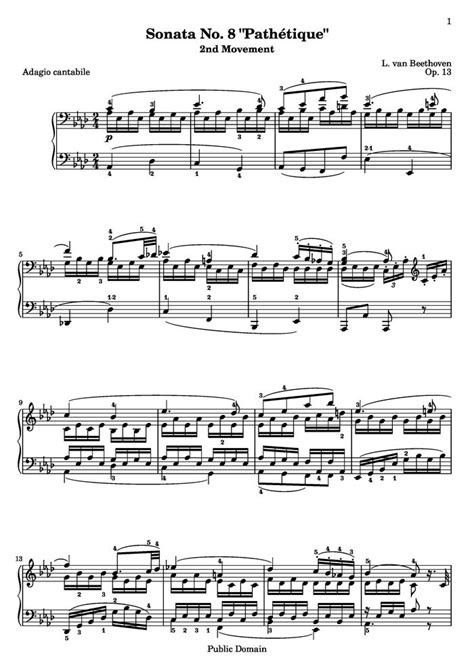 beethoven sonata 8 second movement