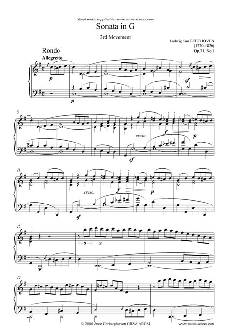 beethoven sonata op 31 no 1