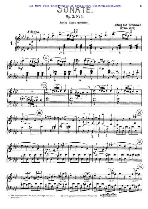 beethoven sonata opus 2 no 1