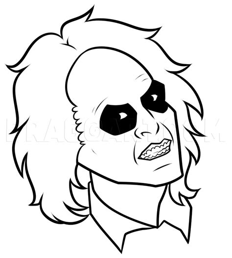 Easy Beetlejuice Drawing, Step by Step, Drawing Guide, by Dawn