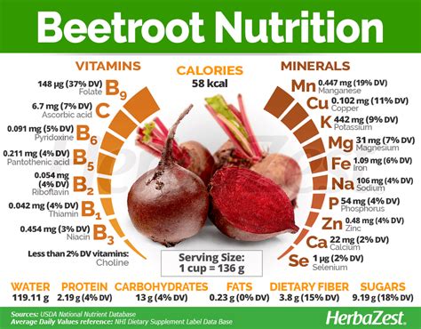 Beetroot nutritional profile