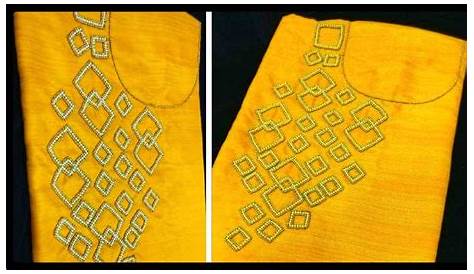 Aari stone work designs, khatta stitches, Aari work for