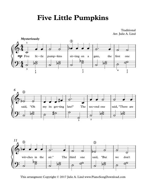 Halloween Sheet Music for piano solo [PDFinteractive]