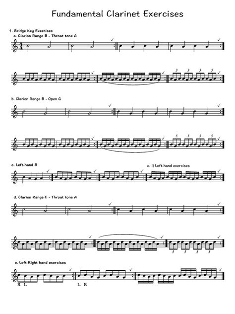 Beginner Clarinet Exercises Pdf