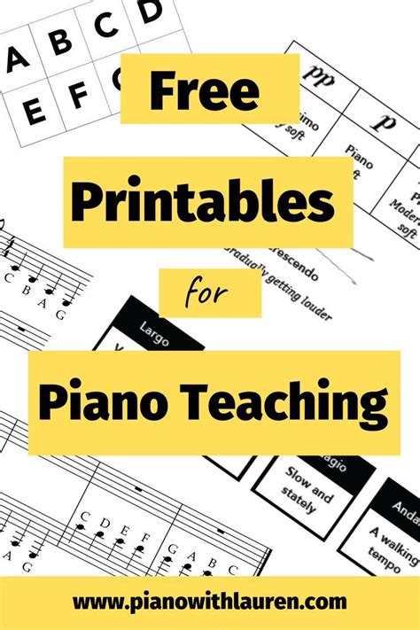 Beginner Piano Lessons Free Printable