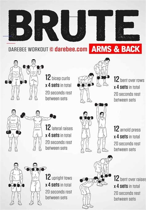 Dumbbell Workout Chart Printable room