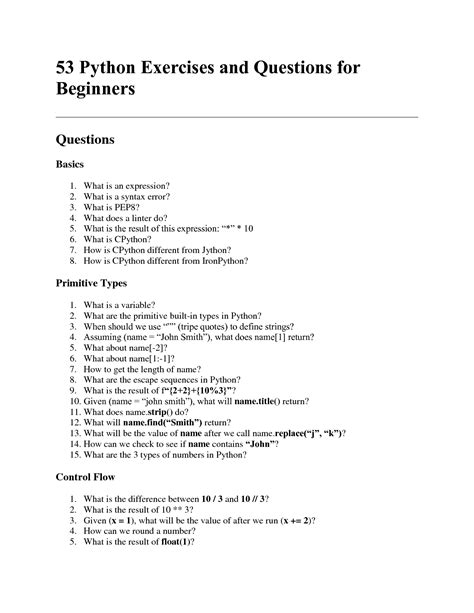 beginner python practice questions