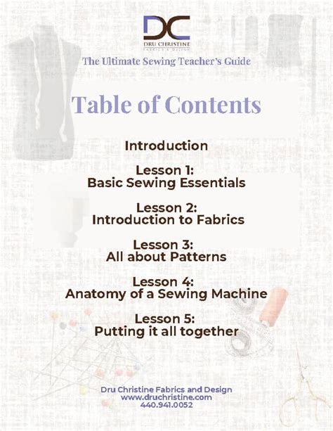 Beginner Sewing Lesson Plans