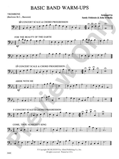 Beginner Trombone Warm Ups