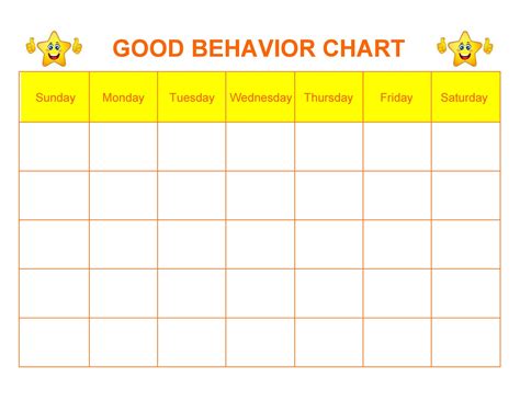 Behavior Sticker Chart Free Printable Free Printable Behavior Charts