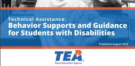 behavior supports and guidance for students with disabilities