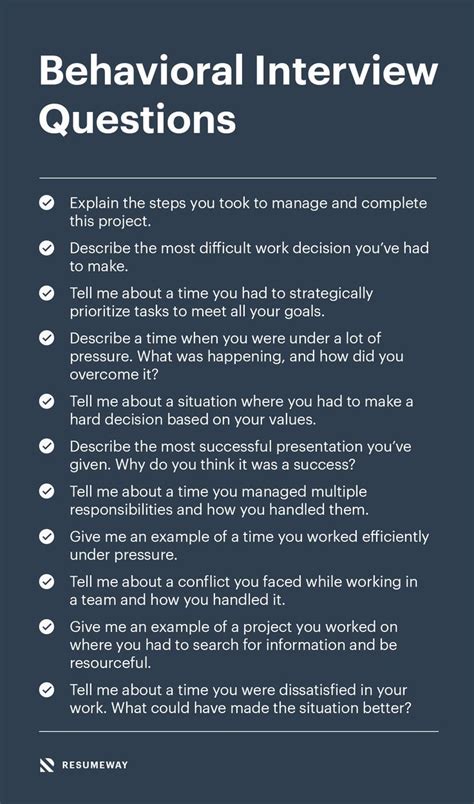 behavioral interview questions and answers examples