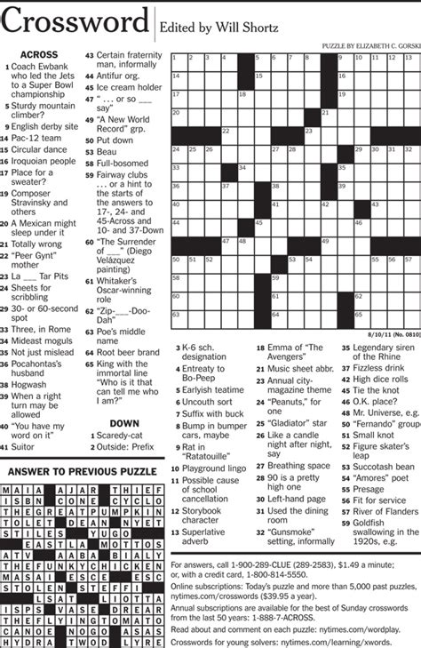 The New York Times Crossword in Gothic 03.05.14 — No Clue