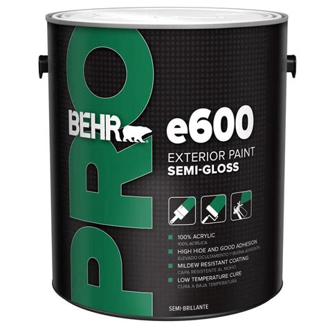 BEHR PRO 5 gal. e600 Antique White SemiGloss Acrylic Exterior Paint