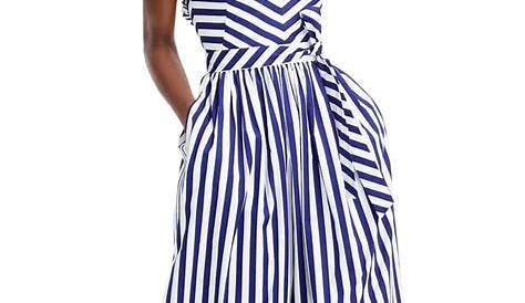 Rochy Girls Beige & White Striped Dress With Floral Brooch | Missbaby