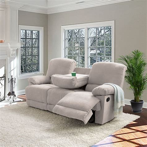 beige reclining couch