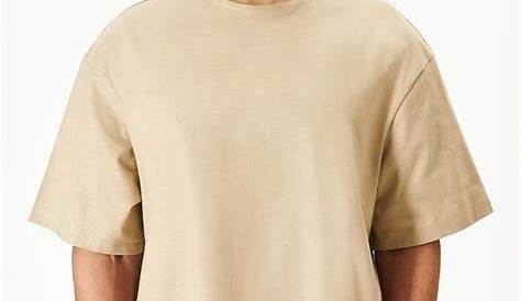 Men's Oversize Basic T-Shirt Beige