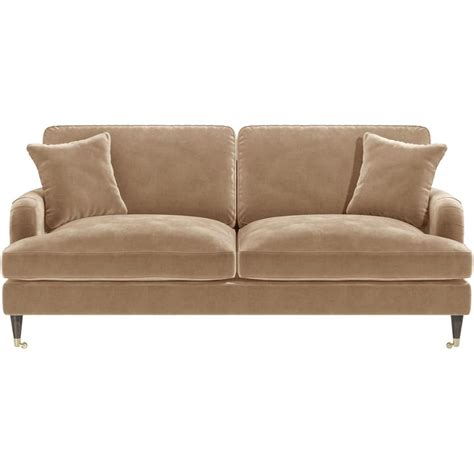 Review Of Beige Velvet 3 Seater Sofa Best References