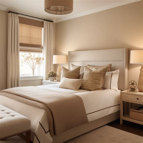 SuperRelaxing & Elegant Bedroom Interior Design in Beige & Gray Home