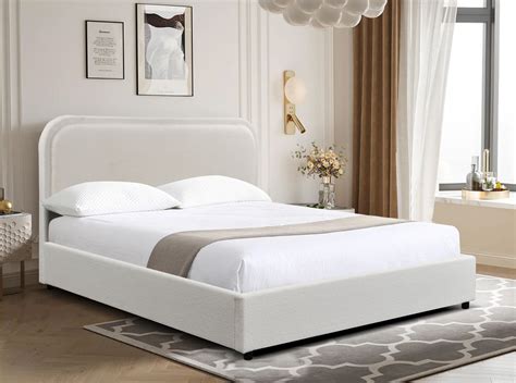Beige Bed Frame Super King