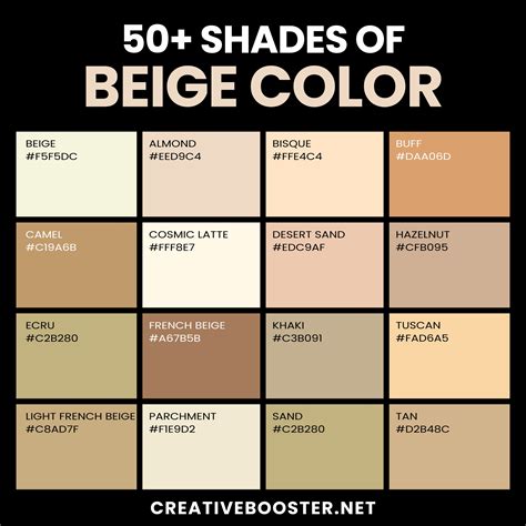 Beige Color Chart