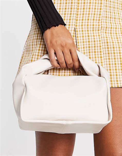 Beige Grab Handle Bag