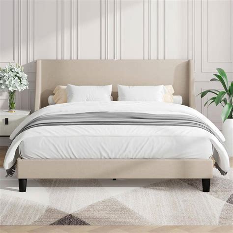 Beige Headboard With Frame
