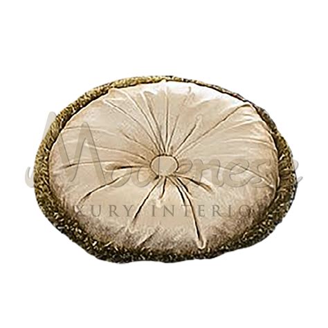 Beige Round Pillow