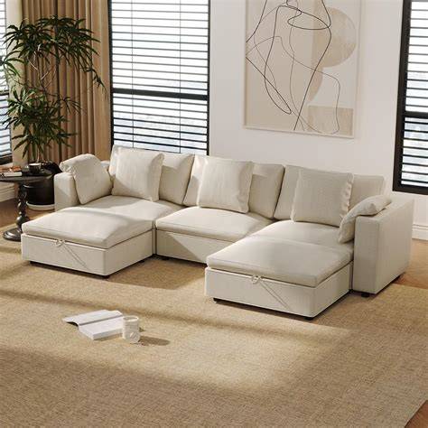 Serta Palisades Reclining Sectional with Right Storage Chaise Beige