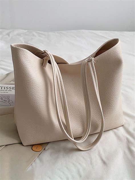 Beige Unique Shoulder Bag
