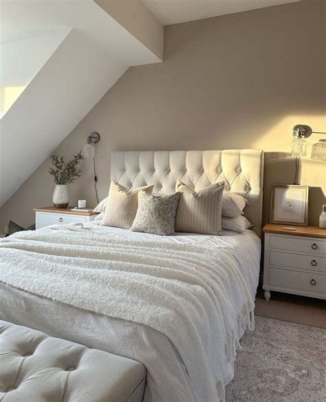 Beige White And Grey Bedroom