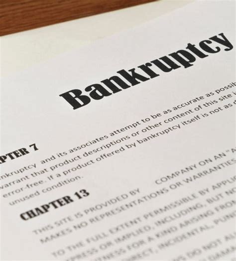 being declared bankrupt