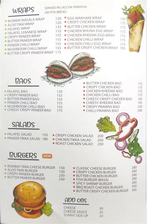 Belan Wraps Baos And More... Mumbai Menu