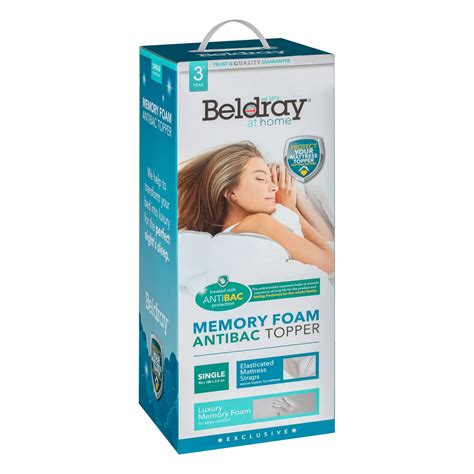 Beldray Memory Foam Mattress Topper Single