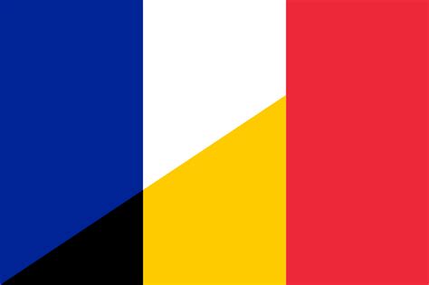 belgium and french flags