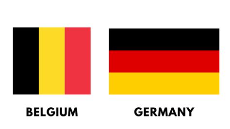 belgium flag compared to german flag