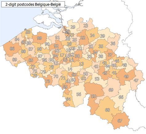 belgium post code map