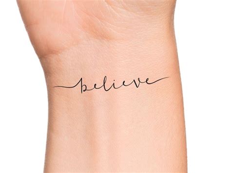 believe in cursive tiny