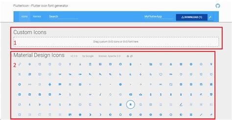 bell icon name in flutter